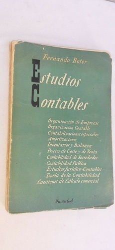 Antiguo Libro Estudios Contables Por Fernando Boter (usado 