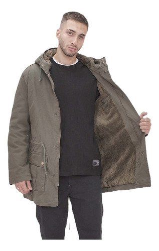 Campera Parka De Gabardina Con Corderito Cenidor Venecia