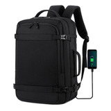 Mochila Para Portátil De Gran Capacidad Para Negocios Mochila De Viaje Multifuncional,con Puerto De Carga Usb,ligera E Impermeable