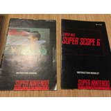 2 Manuales Súper Scope Snes Súper Nintendo