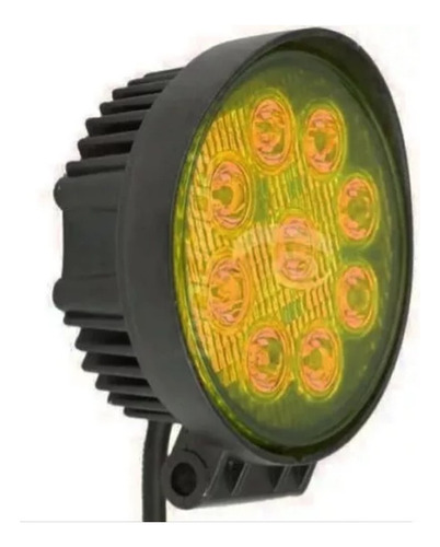 Faro Redondo Amarillo 9led 27w Auto Camioneta Moto Universal