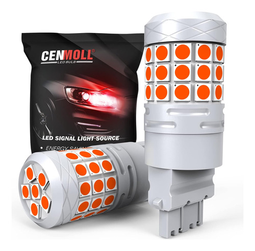 Cenmoll Bombilla Led Roja 3157, Súper Brillante, 40 W, 2000 