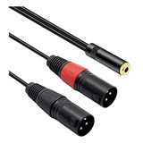 Meiriyfa Cable De Micrófono De 3,5 Mm 1-8 A Xlr, Xlr Dual Eq