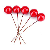 100pcs Artificial Red Azevinho Berry Natal Decoração Para 