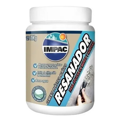 Cemento Plástico Acrílico Resanador Impac Tapa Grietas 1kg | Envío gratis