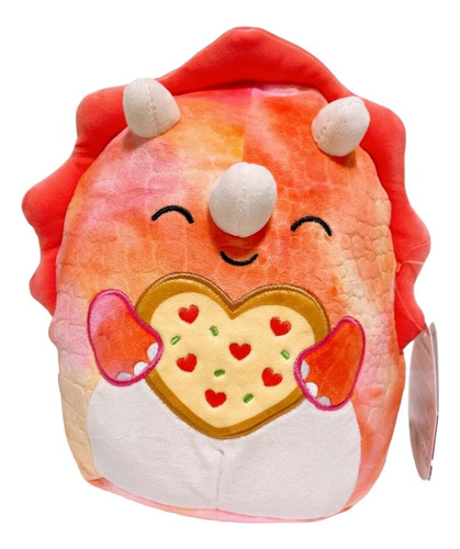 Peluche Squishmallows Trinity Dino Corazón 19cm Original