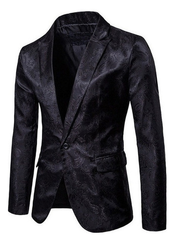 Blazer Para Hombre Estilo Palacio Con Estampado Oscuro