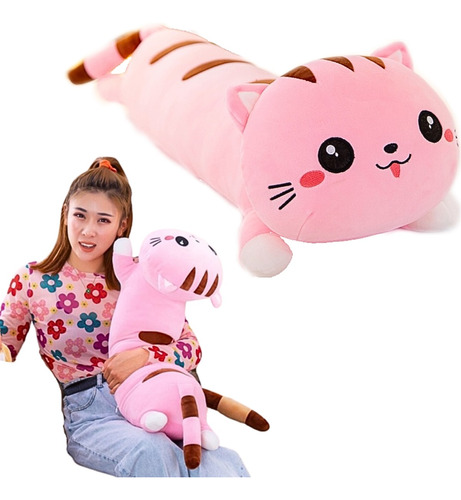 Juguete Peluche Gato Almohada Suave Lindo Tigre Gigante 70cm