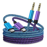 2 Cables Auxiliares De 3 Pies, Usb C A 0.138 In, Cable De Au