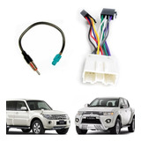 Chicote De Ligação + Antena Mitsubishi Pajero E Triton L200