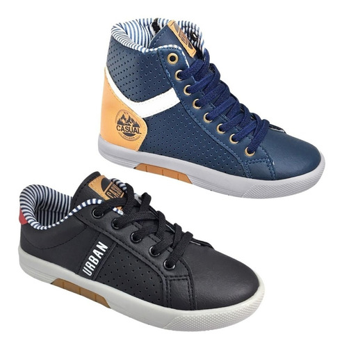 Combo 2 Pares Tenis Infantil Masculino Tênis Casual Menino