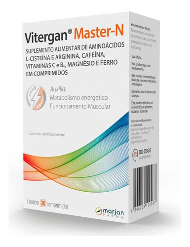 Vitergan Master N 30 Comprimidos