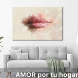 Cuadro Belleza Labios De Mujer Estetica Hermosa Muj A1 90x60