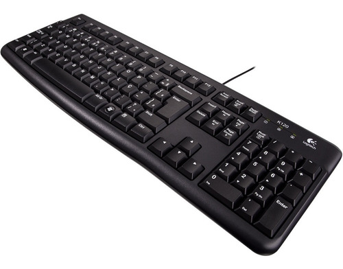 Teclado Logitech K120 Usb Com Fio Abnt2 Nfe Garantia 1 Ano