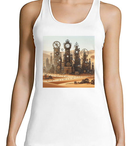 Musculosa Mujer Ciudad Mecanica Duna Engranaje Reloj M4