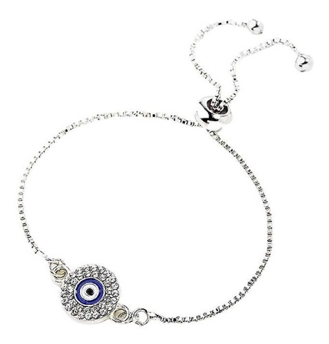 Pulsera Brazalete Plata Ley .925 + Regalo Ojo Turco Casual