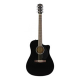 Guitarra Electroacústica Fender Classic Design Cd-60sce Para Diestros Black Brillante