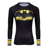 Batman - Crossfit Gym Liga Justicia Mujer Playera Larga 01