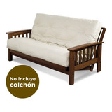 Futon Genoud Obera Triple Nogal Sin Colchon