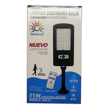 Lampara Solar Suburbana Led 25w Sensor Movimiento Pack 2 Pzs