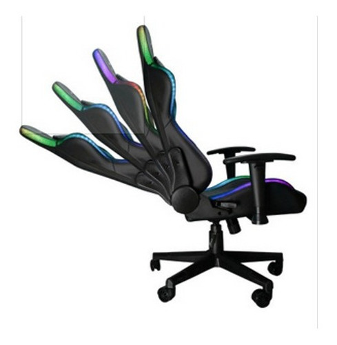 Silla Gamer Ergonómica Balam Rush Lighting Rush (negra)