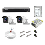 Kit Cftv Hikvision Dvr 4ch 2 Câmera Bullet Hd Alta Resolução