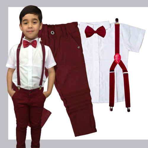 Camisa Social Conjunto Roupa Infantil Masculina Sem Sapato