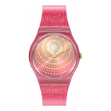 Reloj Swatch Chrysanthemum Gp169 Agente Oficial Color De La Malla Rosa Color Del Bisel Rosa Color Del Fondo Rosa Y Beige