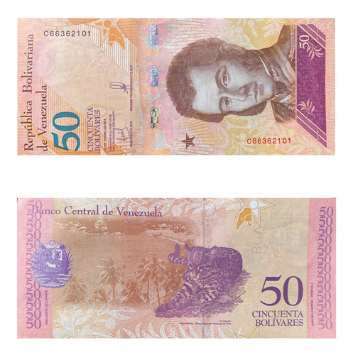 Billete 50 Bolívares 2018 De Colección Nuevo Unc Venezuela