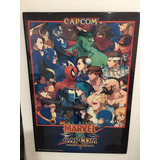 Poster Cuadro En Resina Marvel Vs Capcom Original 1998