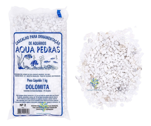 Cascalho Dolomita Moida Nº 2 Para Aquários 1kg