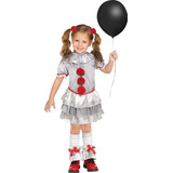 Disfraz De Niña Payasita Carnevil Clown It Halloween Payaso Eso