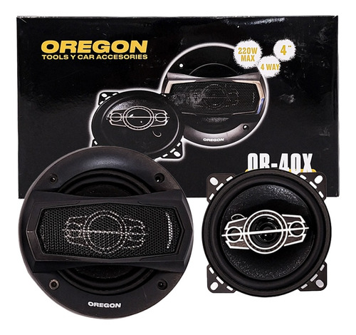 Juego De Parlantes Oregon 220 Watts Max 4 Vias 4 Pulgadas