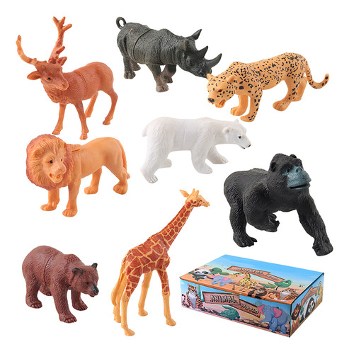 Paquete De Figuras De Zoológico De J Toys Para Niños, Regalo