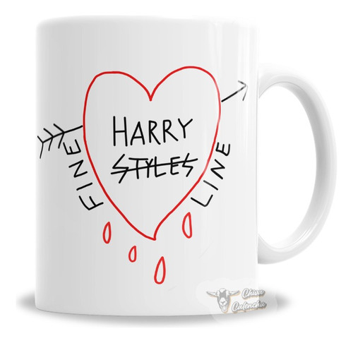 Taza De Cerámica Harry Styles Corazón Fine Line - En Caja