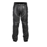 Pantalon De Motociclista De Piel  Con Proteciones 0609