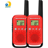 Rádio Comunicador Motorola Talkabout T110br 25km Par Vermelh
