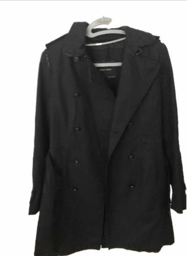 Saco Tapado Trench Zara Negro