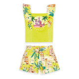 Conjunto Infanto Juvenil Feminino Nanai Blusa + Short 601152