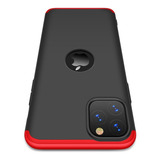 Carcasa Para iPhone 11 Pro - 360° Marca Gkk + Hidrogel Color Negro Con Rojo