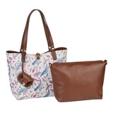 Bolso Para Dama Multicolor, Set De 3 Piezas Cklass 854-78