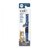 Catit Collar Ajustable Gato Diseño Azul Con Flores