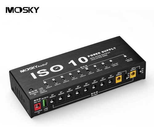 Mosky Iso-10 - Fuente De Alimentación Portátil Para Guitarra
