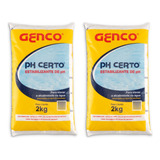 Kit 2 Ph Certo Genco Elevador De Alcalinidade Piscinas 2kg