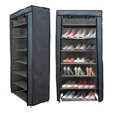 Zapatera Organizador Closet Gris 6 Niveles Portatil Calidad