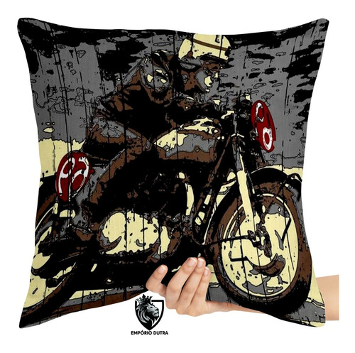 Almofada 45 X 45 Cheia Grande Motorcycle 69 Harley Moto