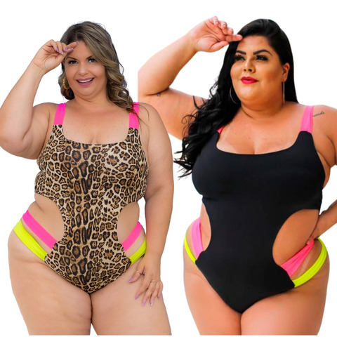 Kit 2 Maio Feminino Plus Size Com Bojo Noronha Moda Praia