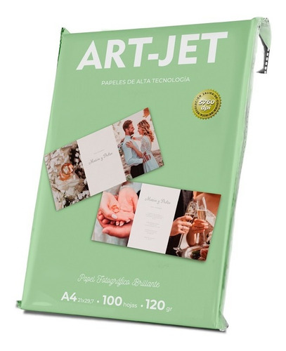 Papel Fotográfico Brillante A4 Art-jet® 120g X 100h Candybar