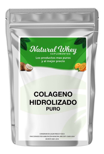 Suplemento En Polvo Natural Whey Suplementos  Antiage Colageno Hidrolizado Puro Colágeno En Doypack De 250g