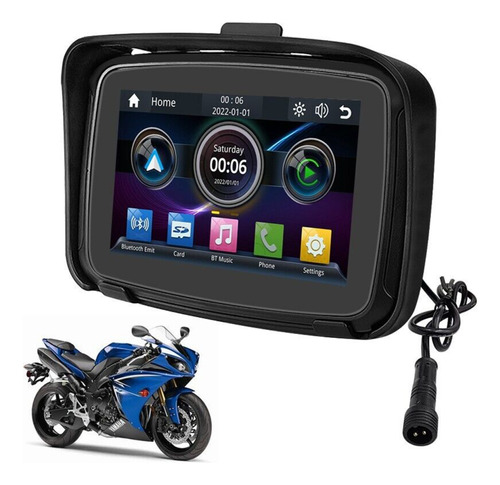 5' Ips Motociclet Gps Inalámbrico Carplay Android Auto Ip67